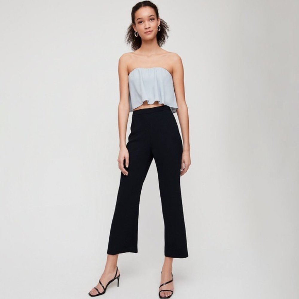Aritzia Wilfred Porto Kick Flare Dress Pants Black